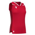 Lily Eco Sleeveless Shirt RED/WHT M Teknisk kamp og treningsdrakt - Dame